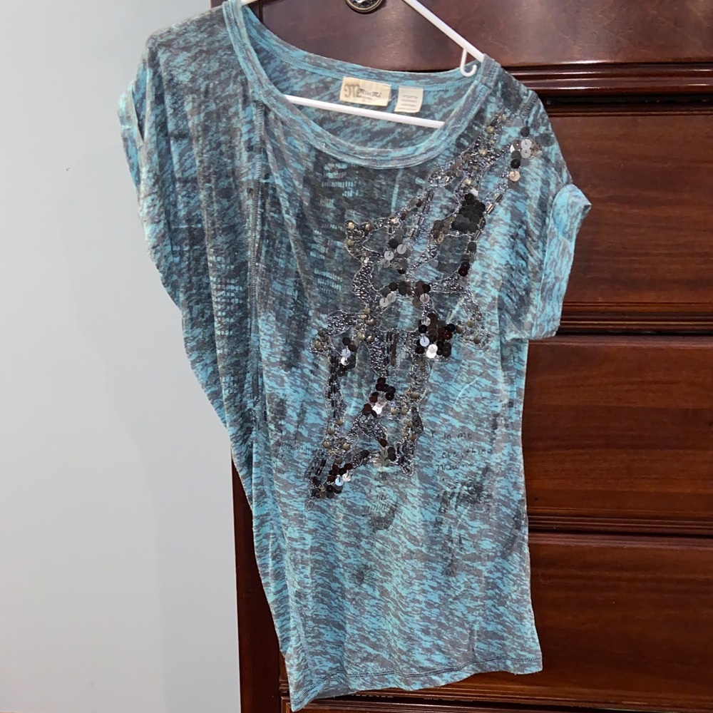 Miss Me, size M, turquoise and gray